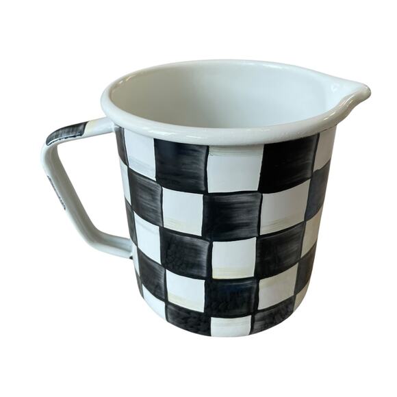 Mackenzie Childs Courtly Check Measuring Cup Hand Painted 7 Cup New - Picture 10 of 16